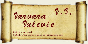 Varvara Vulević vizit kartica